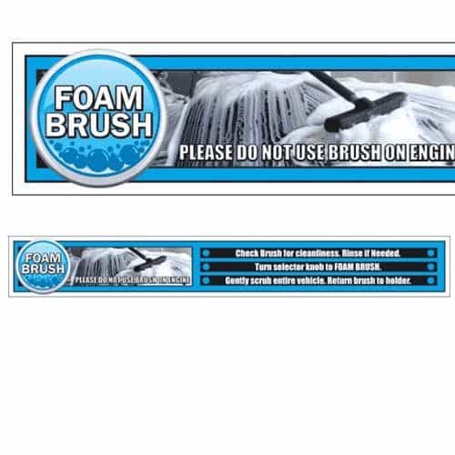 Deluxe Foam Brush Instruction Menu Strip