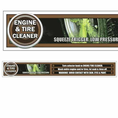 Deluxe Tire & Engine Cleaner Menu Strip