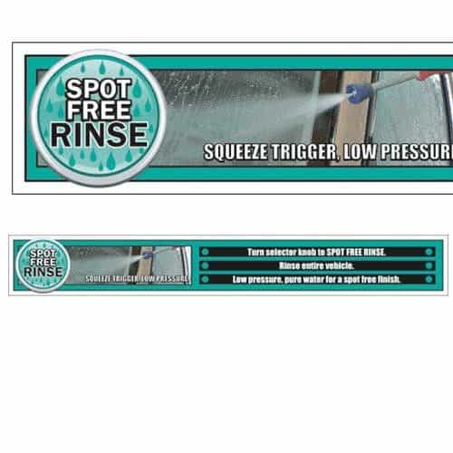 Deluxe Spot Free Rinse Menu Strip