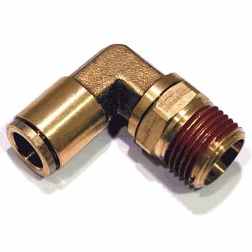 20-084 Kleen-Rite 90 Degree Elbow Swivel -  3/8 Tube X 3/8 MNPTF Pipe