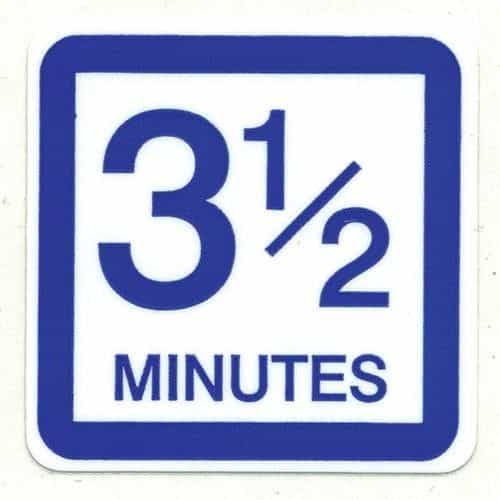 15265 3 1/2 Minutes Blue and White Decal