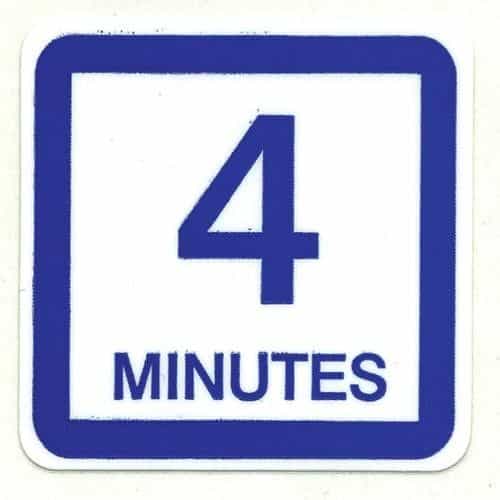 4 Minutes Blue and White Decal