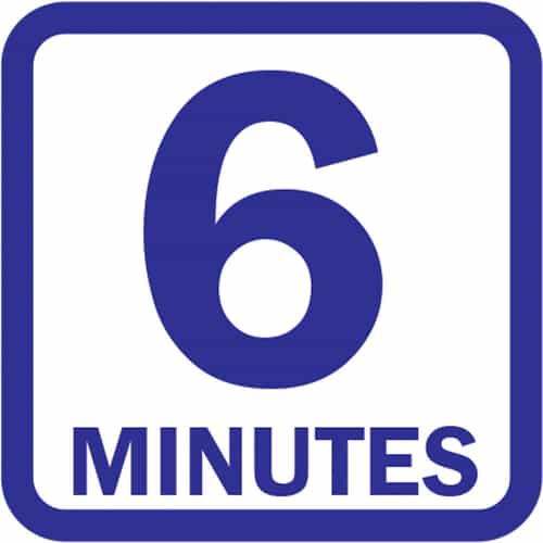 5 1/2 Minutes Blue and White Decal