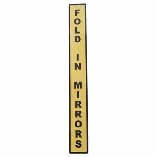 B06-MP40050 Hydro-Spray Fold In Mirrors Sign