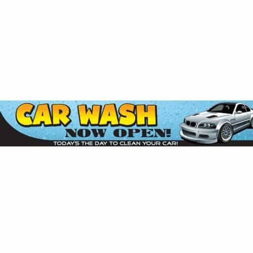 Car Wash Now Open Banner