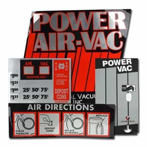 1045940 IVS Power Air-Vac Decals - Red