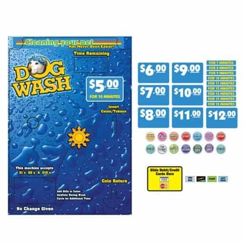 PTW180 Kleen-Rite Dog Wash Rotary Switch Decal Pack