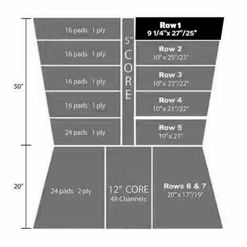 Black Row 1 Foam for Autec Wash Brushes - 9.25" X 27"