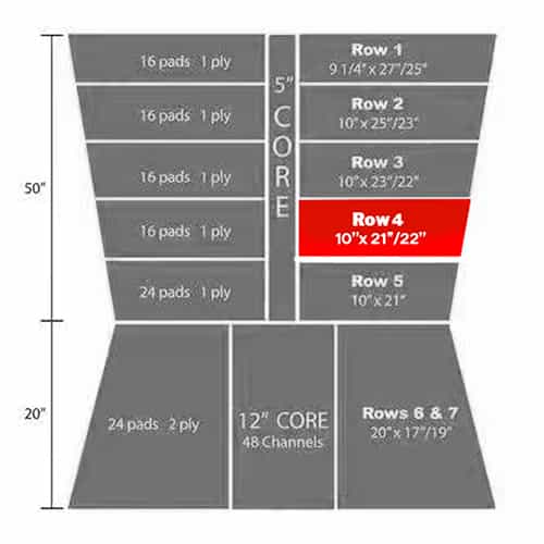 Red Row 4 Foam for Autec Wash Brushes - 10" X 22"