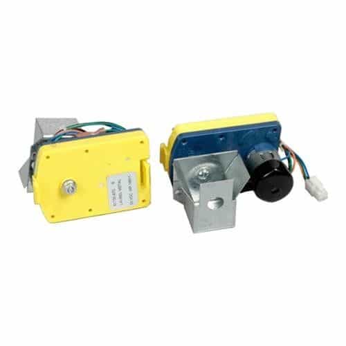 Laurel 899B19 Coin Cup Motor Assembly for model 599 (5 column) and 899 (3 column) vending machines. OEM Laurel Metal Products repair part.