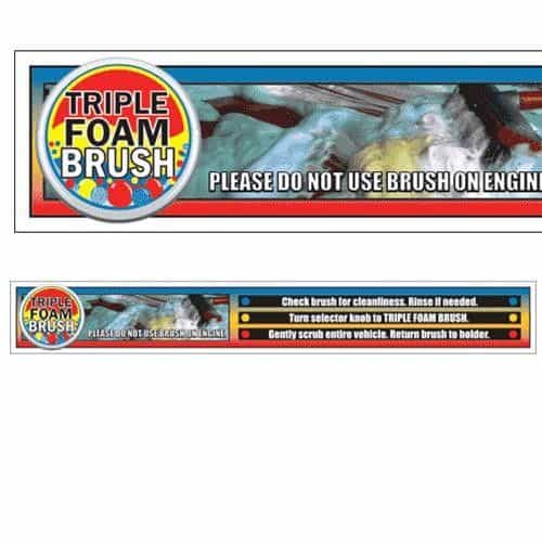 Deluxe Triple Foam Brush Menu Strip