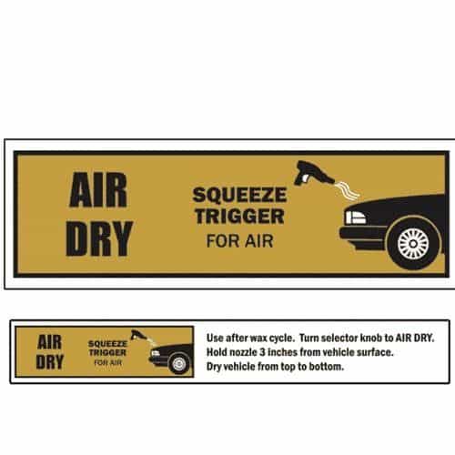 Air Dry Bay Sign Strip 15258