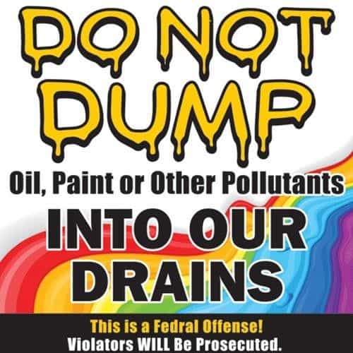 SIKR085 No Pollutants Car Wash Sign