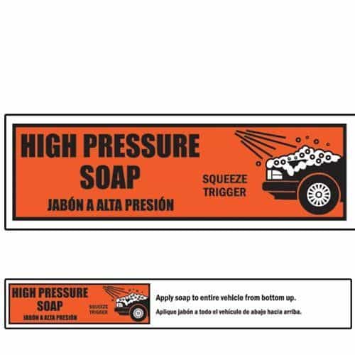 Bilingual High Pressure Soap Menu Strip