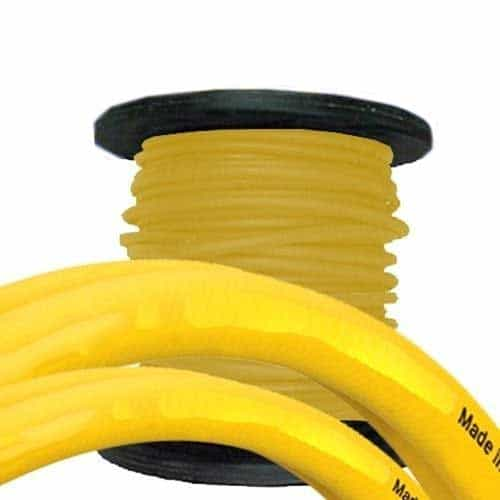 Yellow Wirebraid Hose By Foot