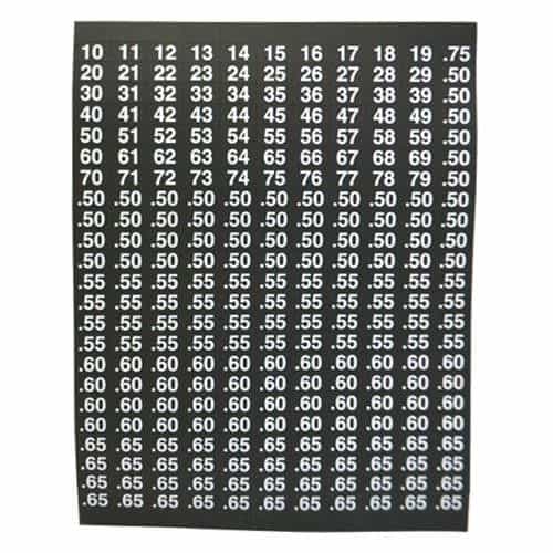 MegaVendor 22040 Location and Price Decal Sheets