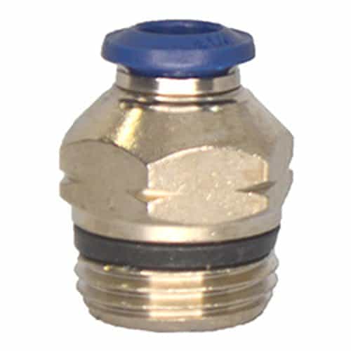 Nickel-Plated Straight Male Push-In Connector 1/4 Tube x 3/8 Global Thread