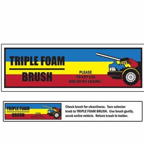 Triple Foam Brush Bay Sign Strip