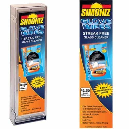 SM910D Simoniz Glass Cleaner Glove Wipe Decal - Single Column Vending Machines