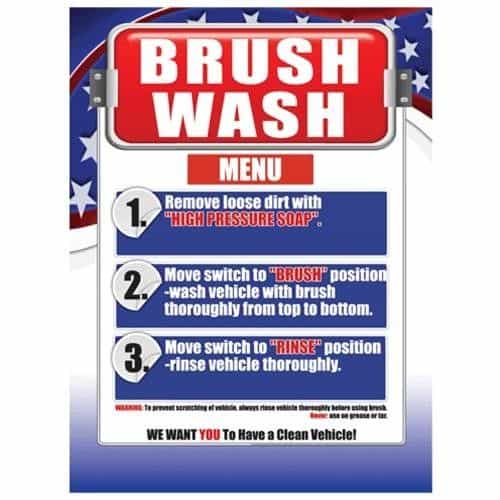 SIKR036N USA Brush Menu Sign