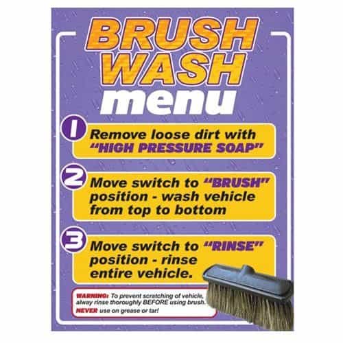 Kleen-Rite SIKR048N Purple Foaming Brush Instruction Sign