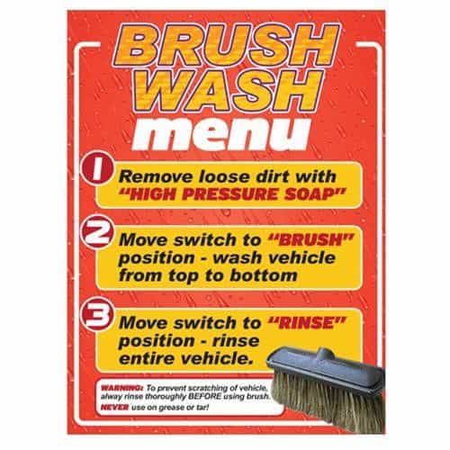 Kleen-Rite SIKR051N Foaming Brush Instruction Sign