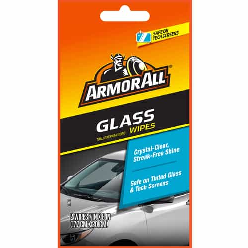 Armor All 17240 Glass Wipes Pouch - 2 Count Packs, 100 Per Case