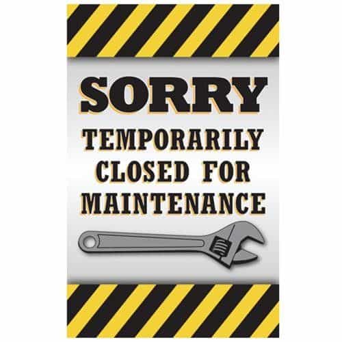 Maintenance Sign Insert