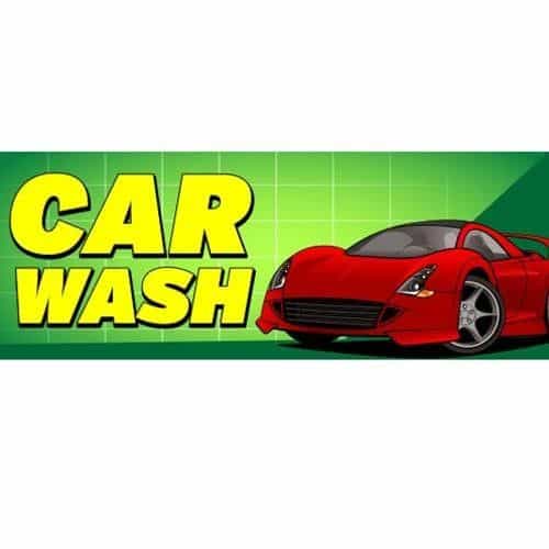 Green Car Wash Banner