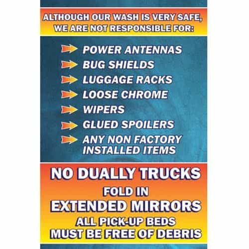 WMS185 Windmaster Blue and Orange Automatic Wash Sign Insert