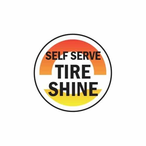 CB034617 Self Serve Tire Shine Circle Decal