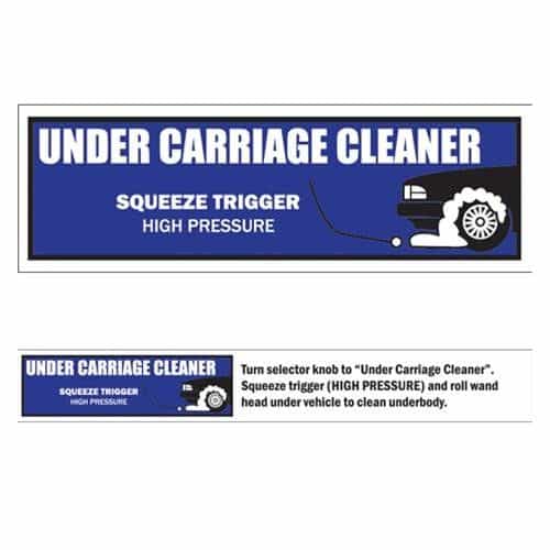 Under Carriage Cleaner Bay Sign Strip