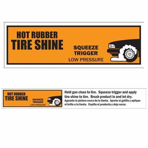 Bilingual Self Serve Tire Shine Menu Strip