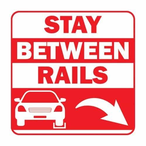 Stay Between Rails Right Sign SI51067