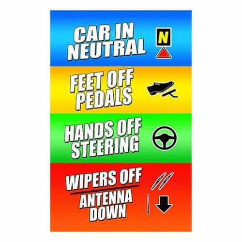 WS14SM TSS Car Wash Instruction Sign - Tunnel Wash