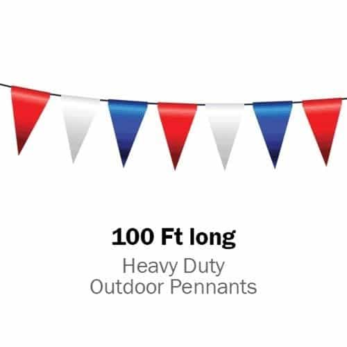 Red, White, and Blue Advertising Pennants