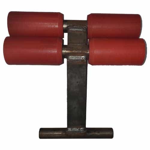 4 Wheel Low Profile Roller, Red
