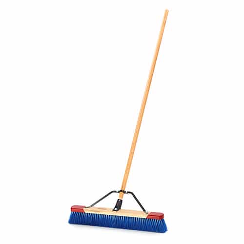 Push Broom with Wooden Handle