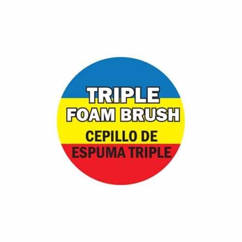 CB034611BL Bilingual Triple Foam Brush Circle Decal