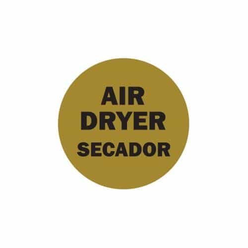 CB034614BL Bilingual Air Dryer Circle Decal
