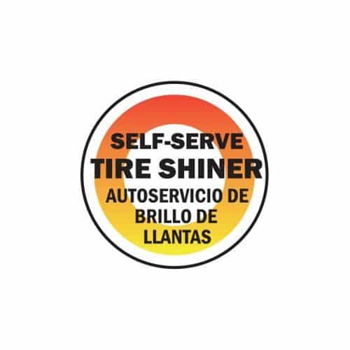 CB034617BL Bilingual Tire Shiner Circle Decal