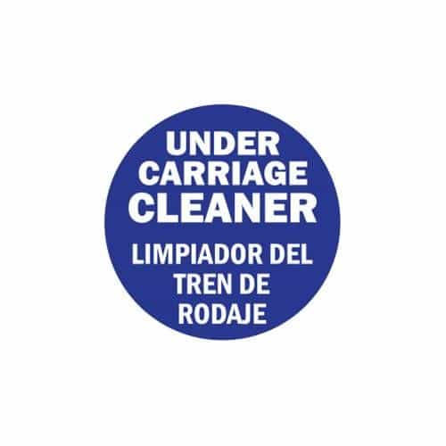 CB034618BL Bilingual Undercarriage Cleaner Circle Decal