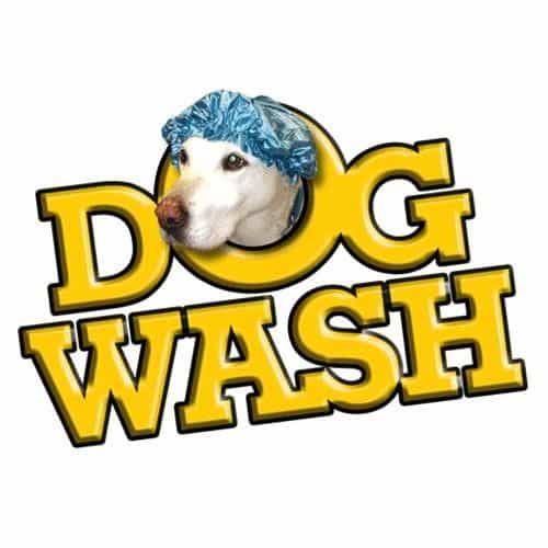 PTW125 Full Color Peel and Stick Dog Wash Window Decal - 22 Inch x 16 Inch