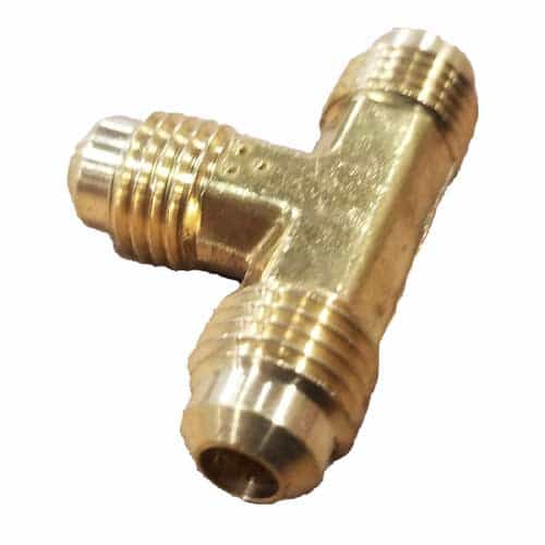 10-159 Brass 1/4 SAE 45 Male Union Tee