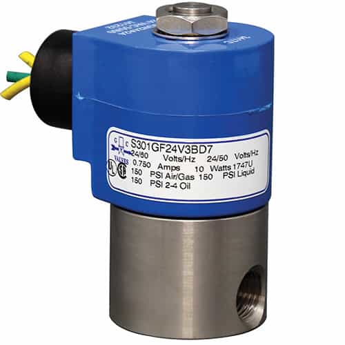G.C. Valves S311GH02T3BD5E Solenoid Valve - 120 VAC, 1/4 Inch