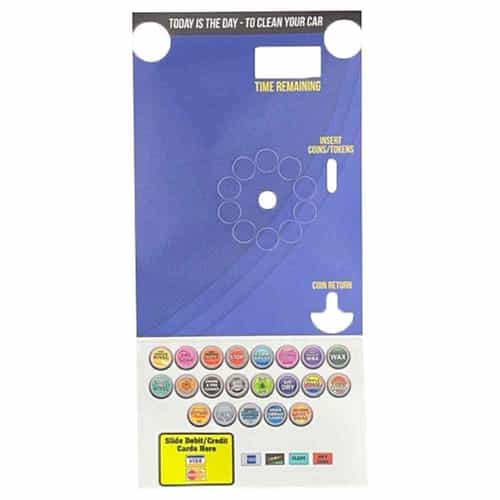 10-Position Meter Coin Box Overlay (No Bill Acceptor Cutout) - Blue