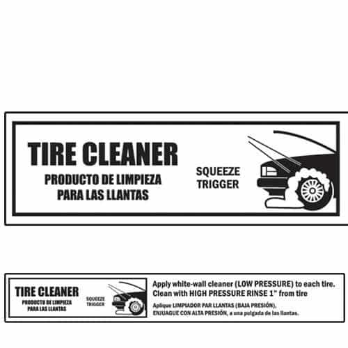 Bilingual Tire Cleaner Menu Strip