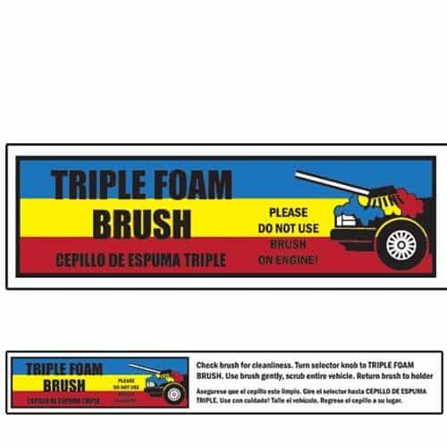 Bilingual Triple Foam Brush Menu Strip