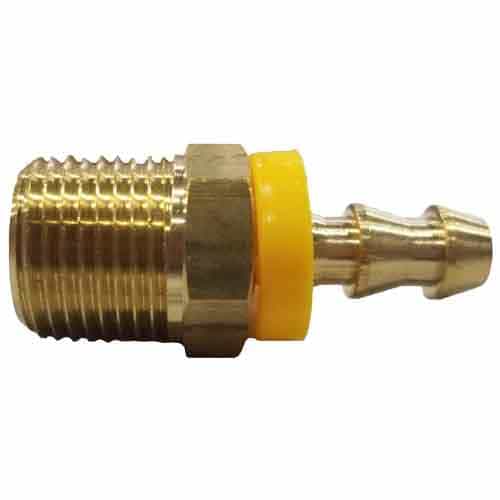 30-211 Push On Barb Male Brass Adapter