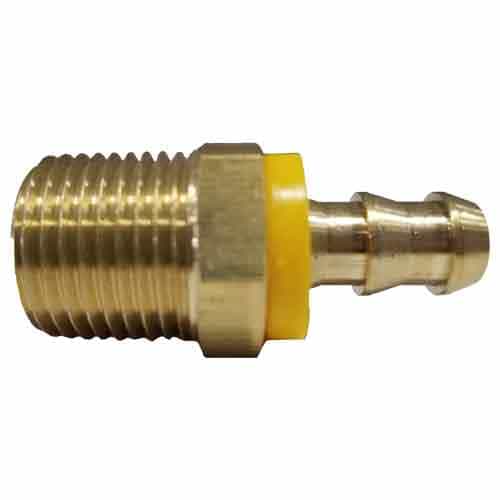30-205 Brass Push Lock Barb Male Adapter